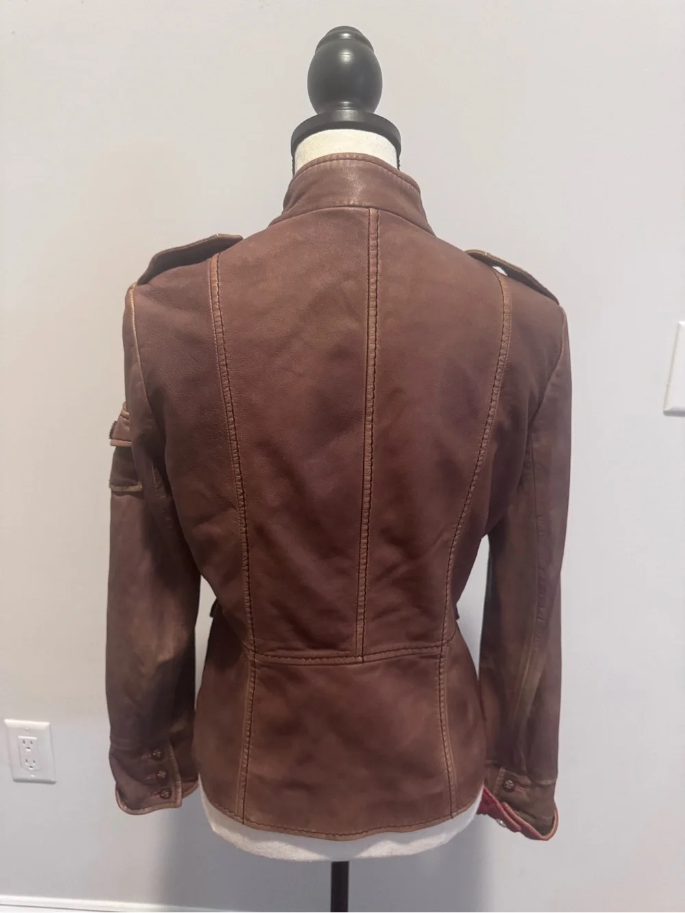 ASO Serena van der Woodsen Leather Tory Burch Jacket - 8